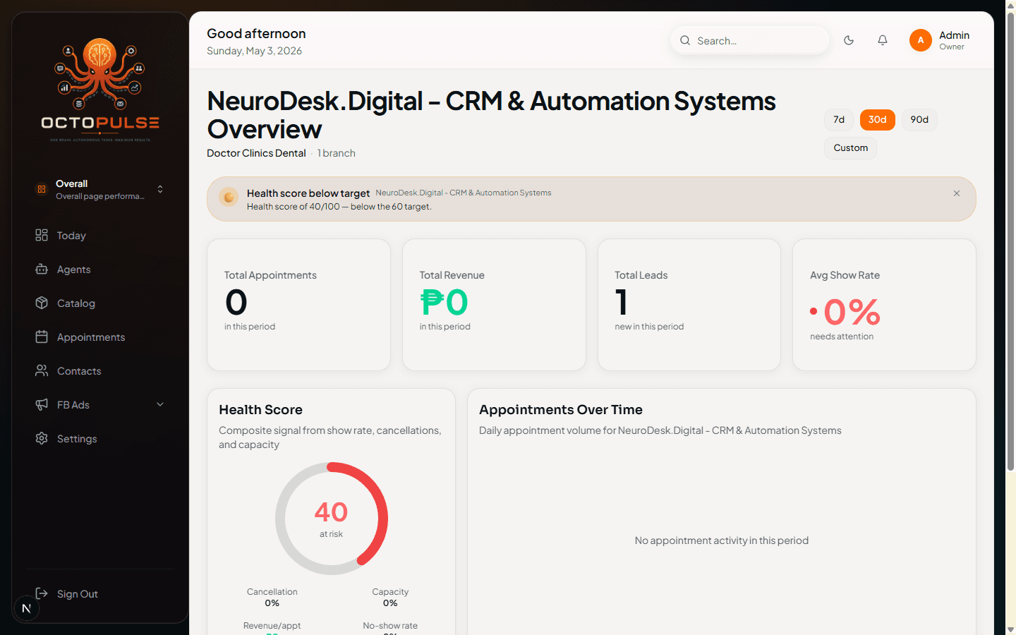 Octopulse — Multi-tenant AI Ops Platform — Tenant Workspace screenshot 6