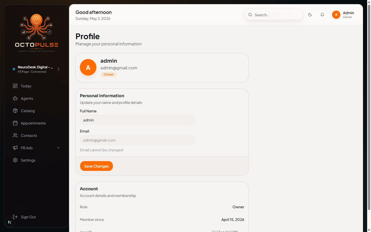 Octopulse — Multi-tenant AI Ops Platform — Tenant Workspace screenshot 16