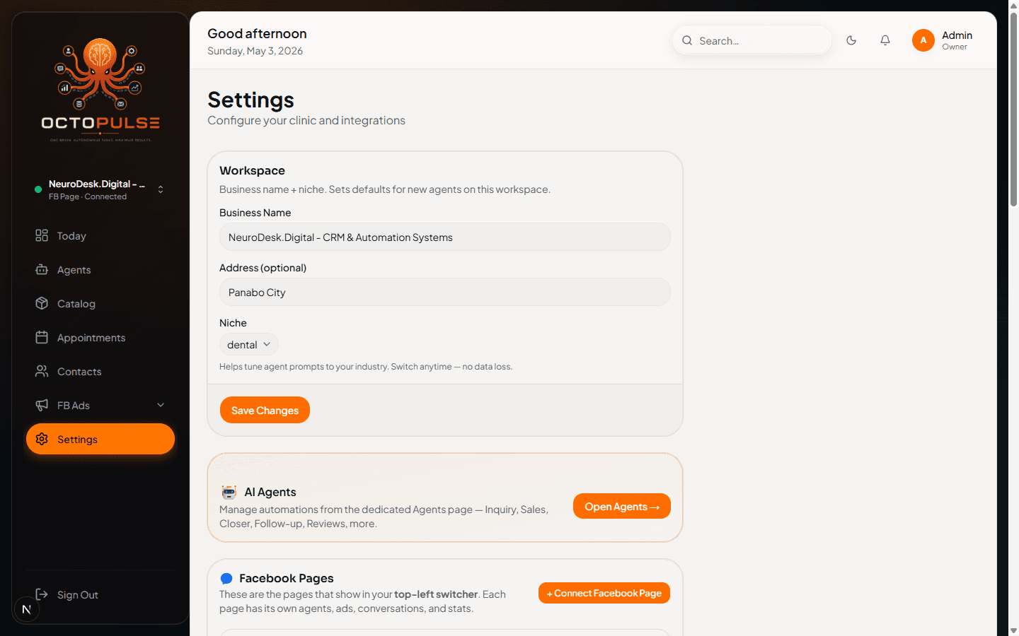 Octopulse — Multi-tenant AI Ops Platform — Tenant Workspace screenshot 17