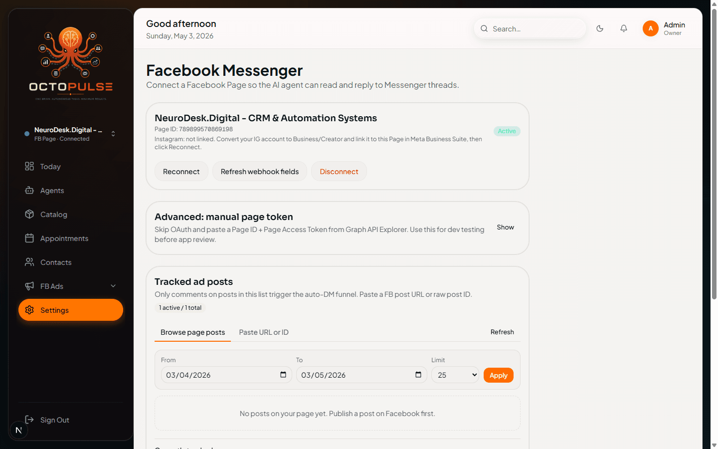 Octopulse — Multi-tenant AI Ops Platform — Tenant Workspace screenshot 19